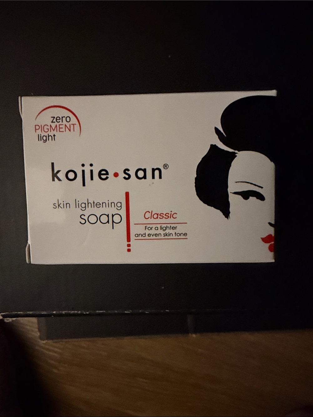 Kojie•san Skin Lightening Soap - White with Red Accents